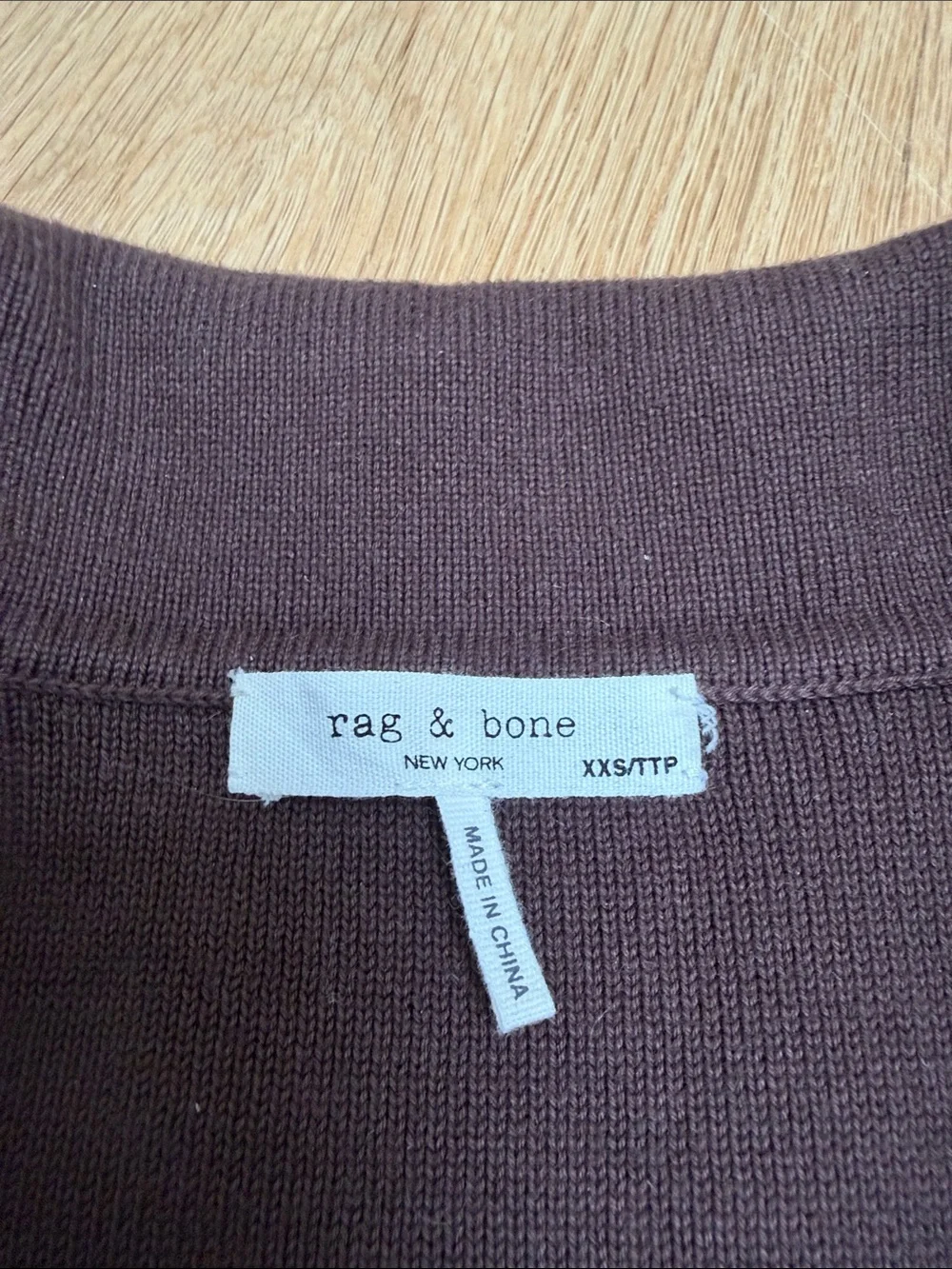 Rag & Bone Espresso Chocolate Brown Cardigan Shirt Jacket Button Down Size M